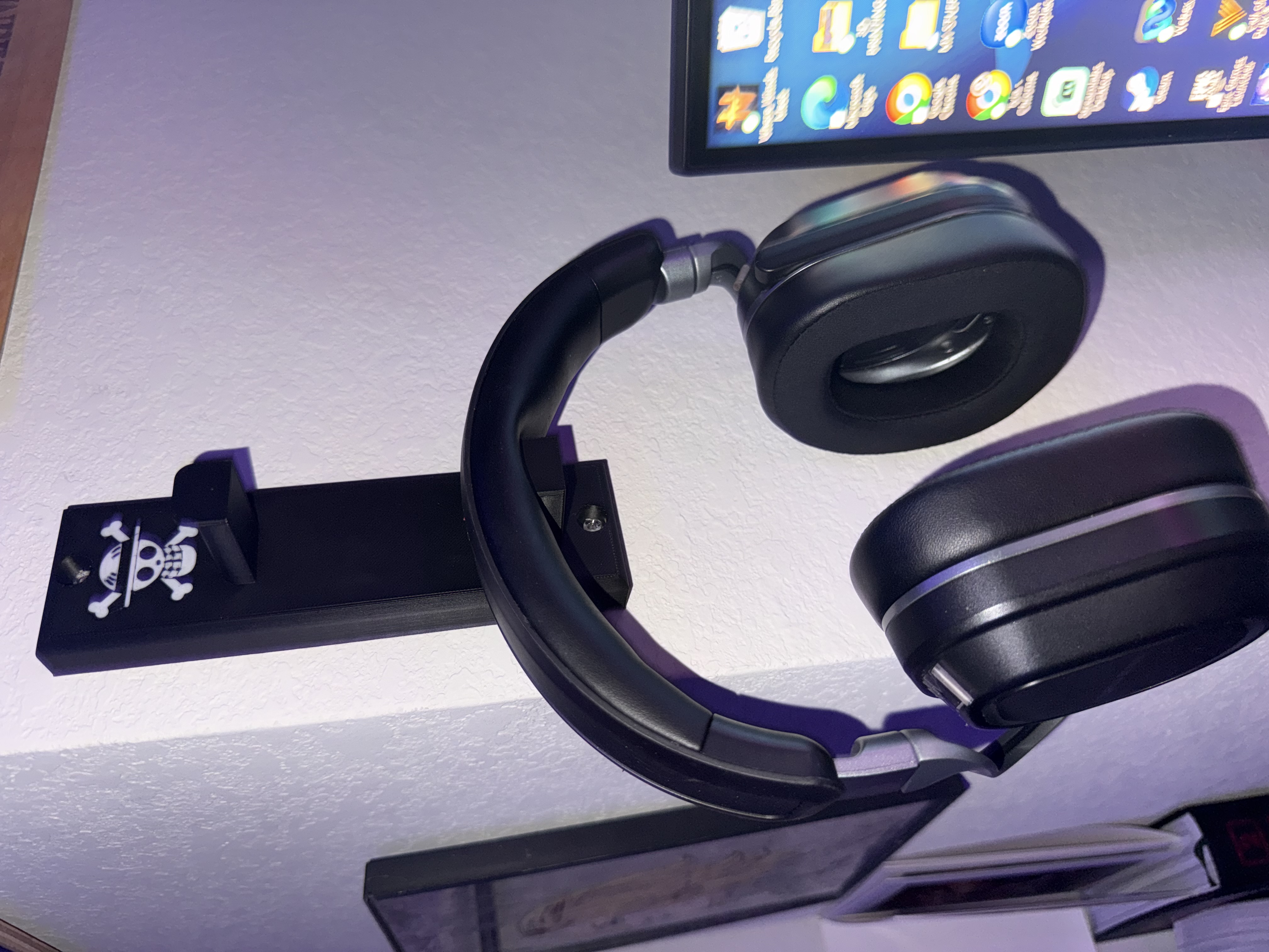 Under-Desk Headphone Holder